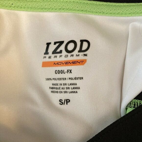 Izod Womens Size Small Perform Movement Cool FX Golf Top Short Sleeves Green - Picture 5 of 6